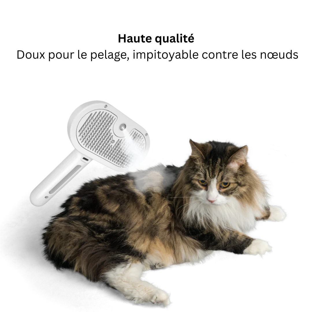 BrumeBrosse™ – Brosse anti-poils avec brume intégrée