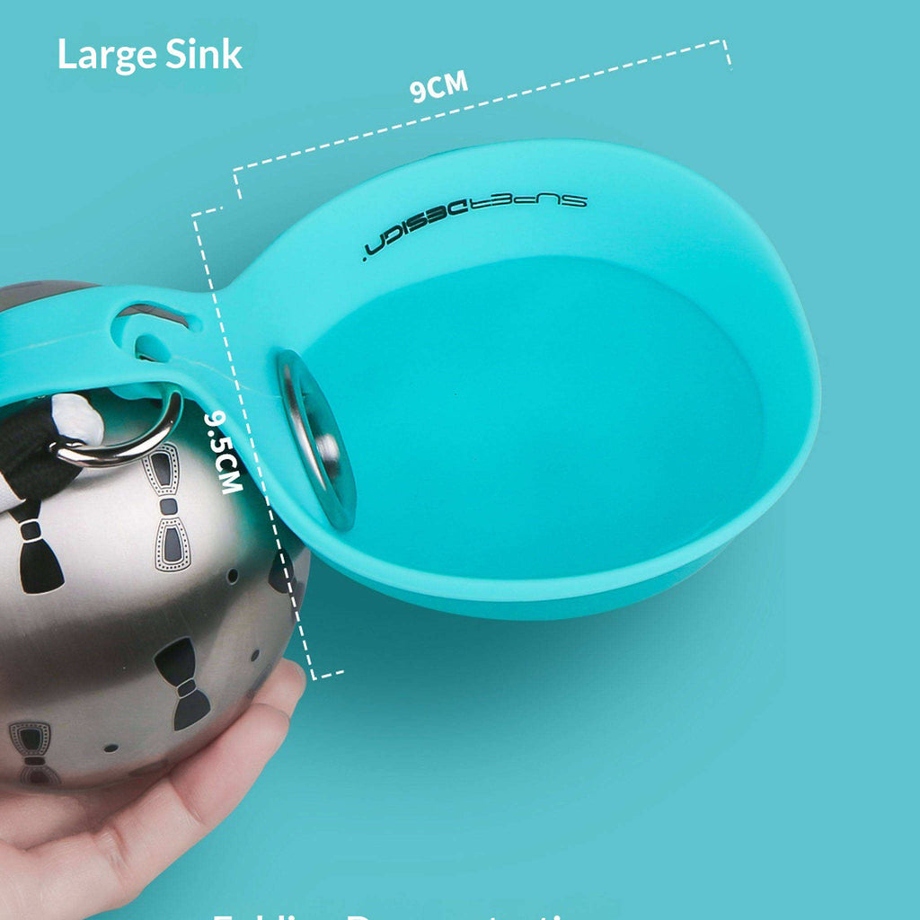 Bouteille d'eau portable 2 en 1 pour chien