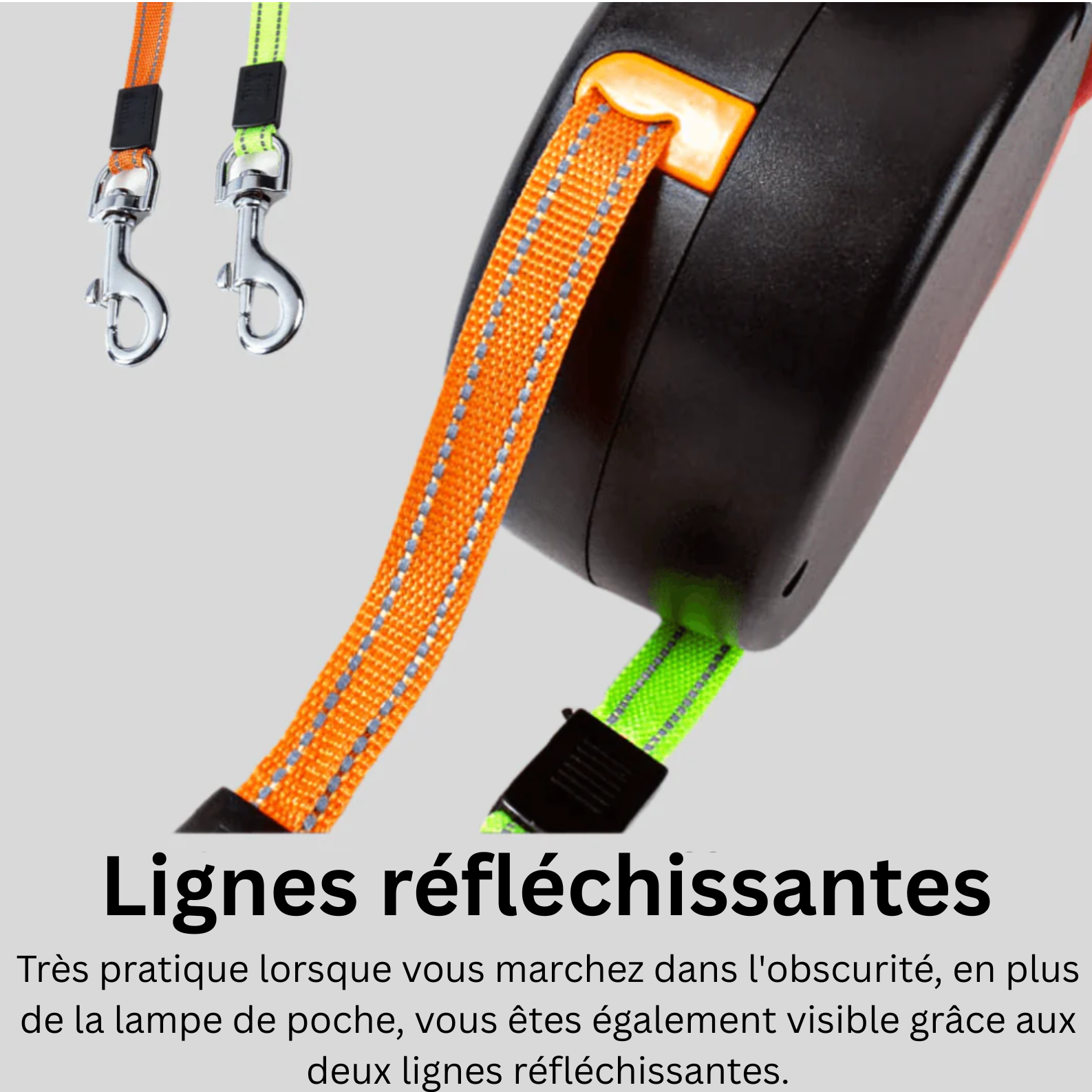 DuoLaisse™ – Laisse Double 2-en-1 avec Lampe Intégrée