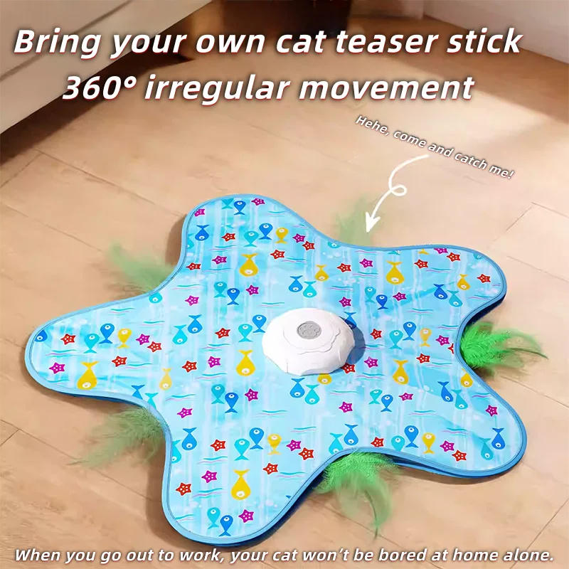 ChasseMalin™ Jouet Automatique pour Chat – Couverture Cache-Jouet Rotative Anti-Stress & Anti-Ennui