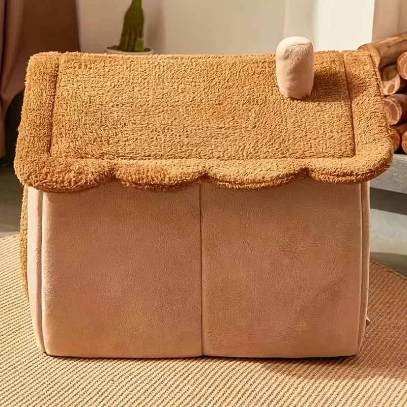 Maison Douillette Pliable pour Chat & Petit Chien – Lavable & Confort Ultime