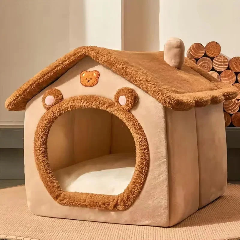 Maison Douillette Pliable pour Chat & Petit Chien – Lavable & Confort Ultime