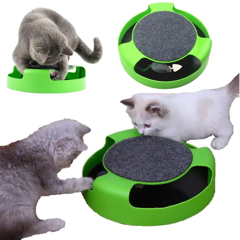 Piste de Jeu Interactive pour Chat – Jouet Rotatif avec Souris (Stimule l’Instinct de Chasse)