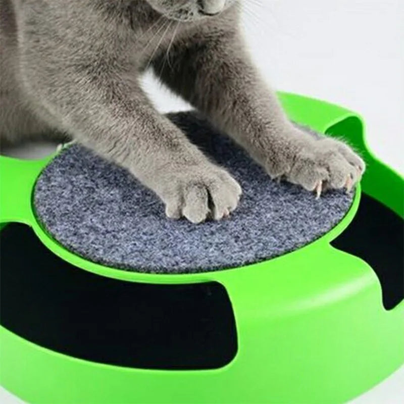 Piste de Jeu Interactive pour Chat – Jouet Rotatif avec Souris (Stimule l’Instinct de Chasse)
