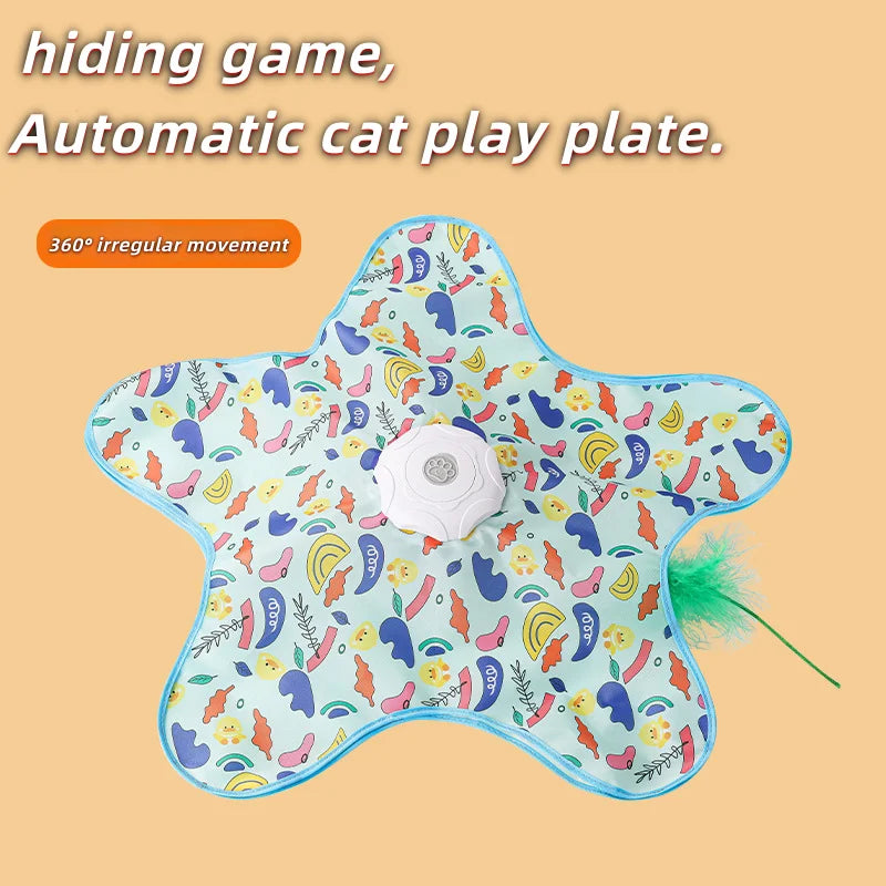 ChasseMalin™ Jouet Automatique pour Chat – Couverture Cache-Jouet Rotative Anti-Stress & Anti-Ennui