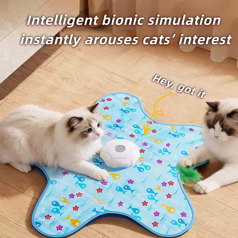 ChasseMalin™ Jouet Automatique pour Chat – Couverture Cache-Jouet Rotative Anti-Stress & Anti-Ennui