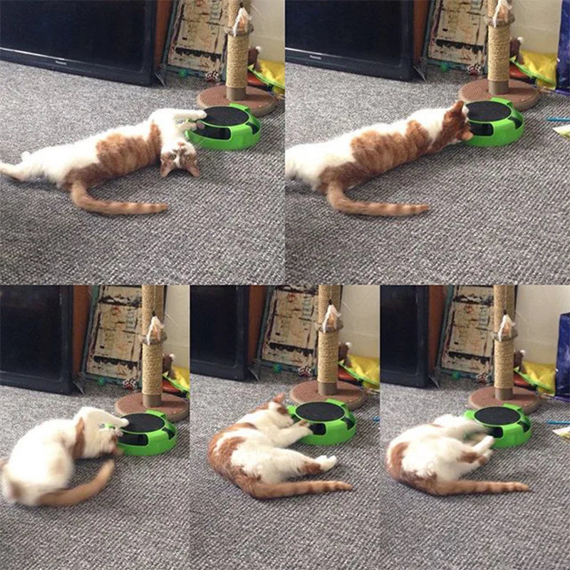Piste de Jeu Interactive pour Chat – Jouet Rotatif avec Souris (Stimule l’Instinct de Chasse)